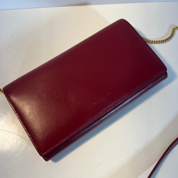 Saint Laurent Paris Red Wallet on chain - Picture 5 of 12